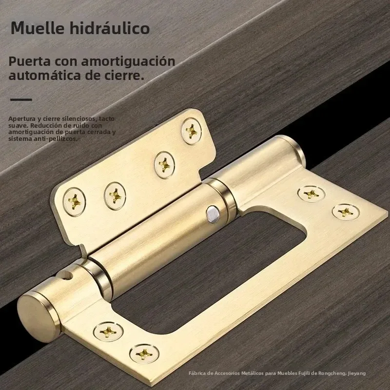 Invisible Door Hinges Stainless Steel Spring Butt Hinge Automatic Rebound Folding Damping Folding Positioning Closed Hinge