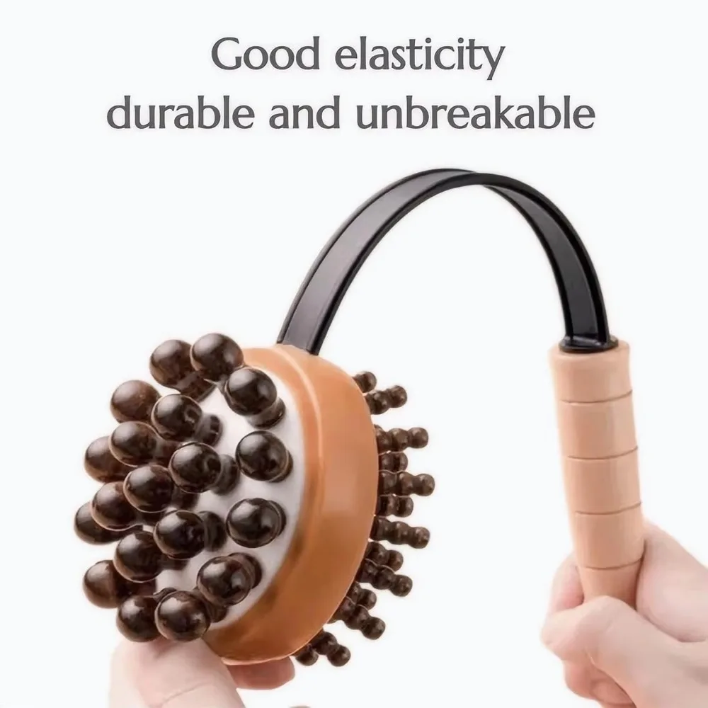 Afbeelding 5: Nieuwe Meridianen Massagehamer Relax Dubbele Kop Houten Massagestok Handheld Percussie Massager