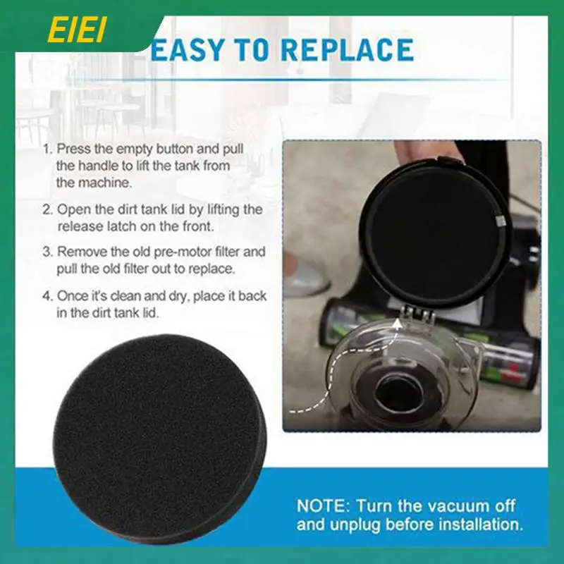 EIEI 30 قطعة فلتر رغوة فراغ لاستبدال Eureka DCF-26 ل 1608225 يستبدل الجزء 68465A، 68465A-2،68465-2،68465، إلخ #2