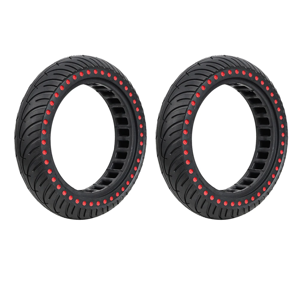 Electric Scooter Tire Durable 8 1/2X2 Inner Tube Front Rear Wear Color Solid Tire for /Pro /1S Pro 2,Red