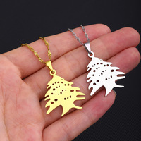 Fashion Liban Pendants Necklaces Cedar Jewelry Lebanon Map Eastern Rite Church Maronite Cross Allah Symbol Gifts