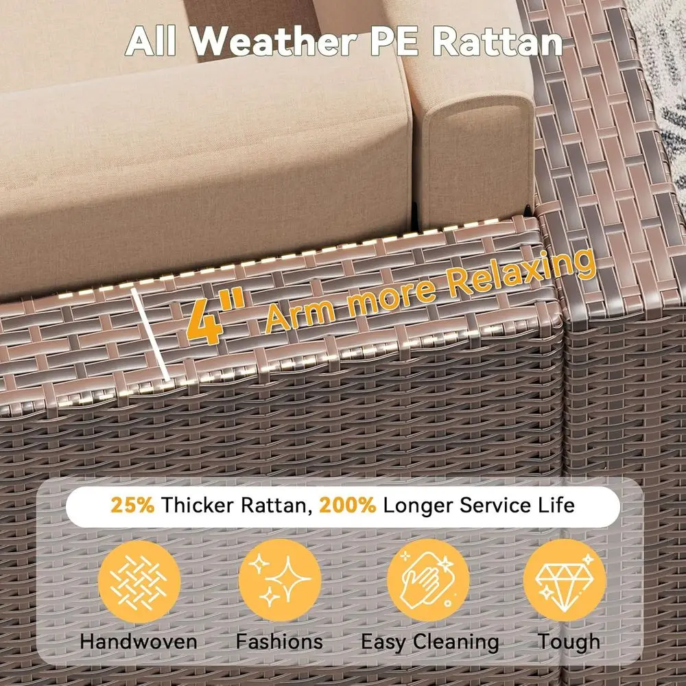 All-Weather Wicker Patio Furniture Set - image 3