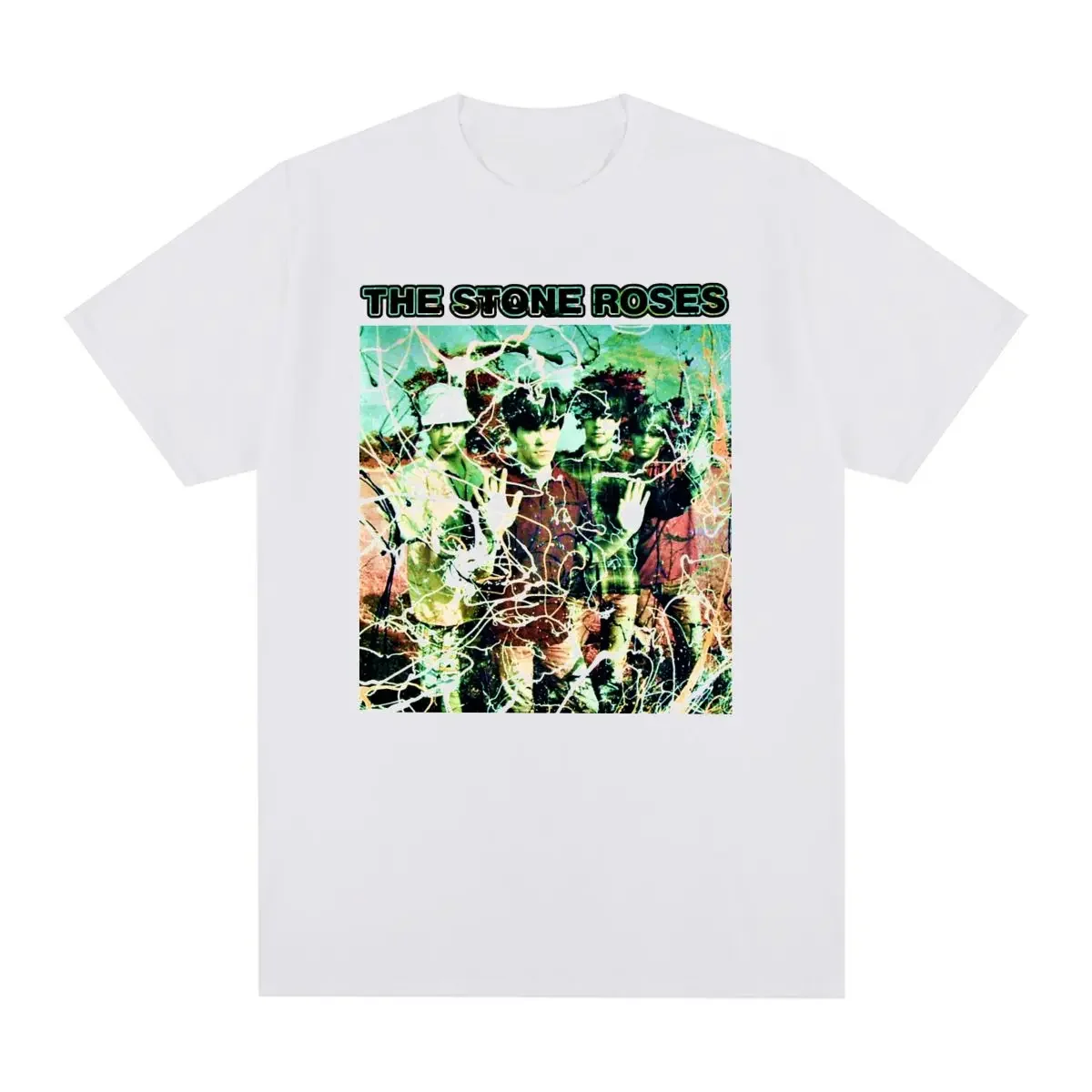 The Stone Roses Vintage T-shirt Rock Band Wanna Be Adored Cotton Men T shirt New Tee Tshirt Womens Tops