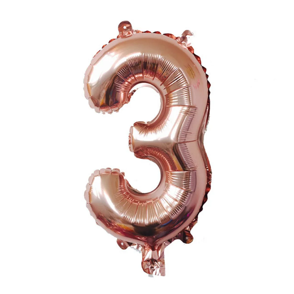 

10pcs 16 Inch Digital Number Balloons Rose Gold Foil Aluminum Party Decor For Birthday Wedding Event Backdrop Photo Prop