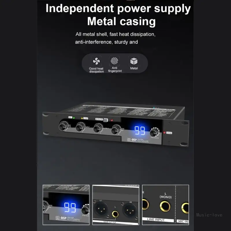 Bộ xử lý hiệu ứng karaoke DSP99 với cài đặt 99 nâng cao trải nghiệm hát