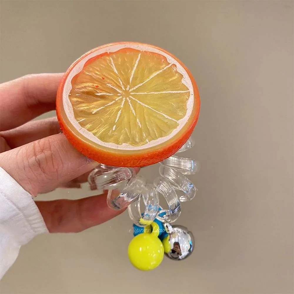 Fruit Lemon Shape Lemon Hair Scrunchies Korean Style Telephone Wire Hair Rope Summer Hair Scrunchies Hair Tie Candy Color