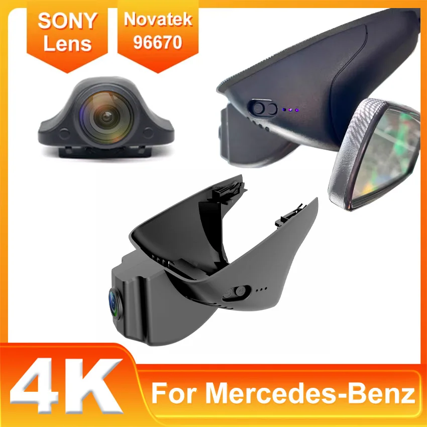 Plug And Play Wifi Car Dvr HD 2160P 4K Dash Cam Cameras Recorder For Mercedes-Benz SMART for two forfou 2015-2019 For SMART 453