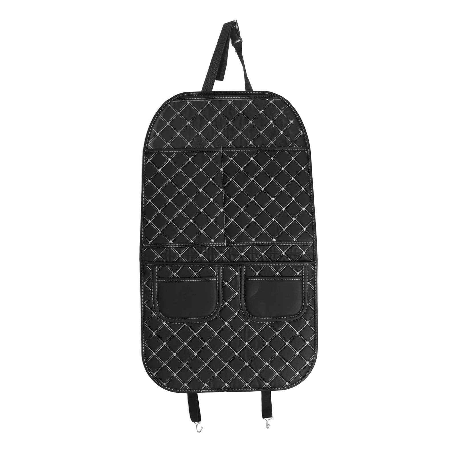 

Car Kick Mats Back Seat Protector Black Storage Pocket Anti Slip Car Organizers for Vehicle Accessories
