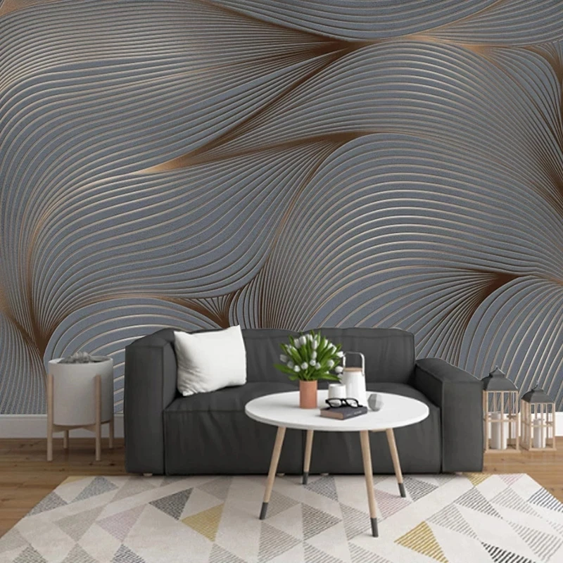 Custom Photo Wallpaper 3D Geometric Abstract Lines Mural Modern Living room TV background wall bedroom restaurant study Hotel 8d