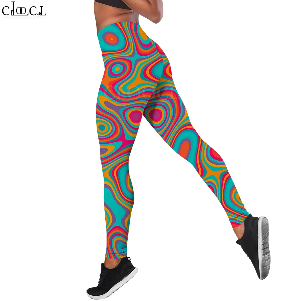 CLOOCL Liền Mạch Quần Legging Nữ Push Up Thun Cao Cấp Tập Luyện Scrunch Quần Legging Retro In Quần Nữ