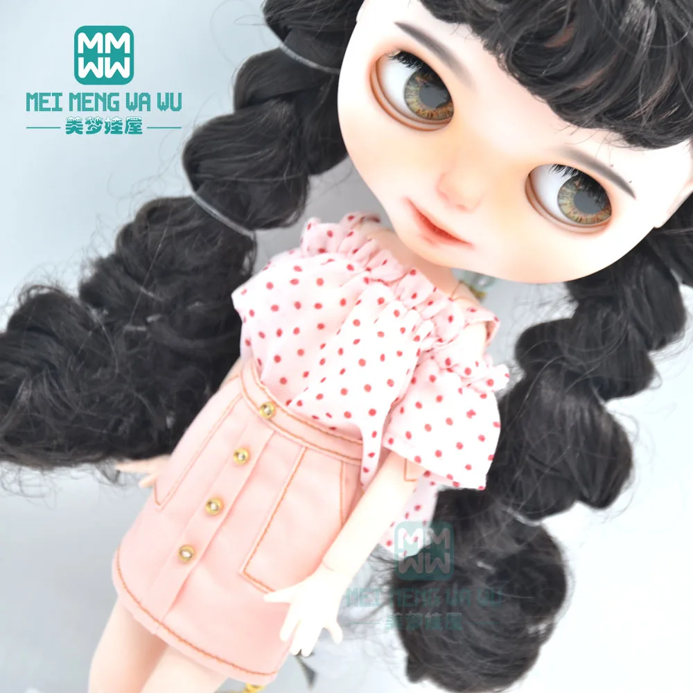 

Подходит для одежды Blyth 28 см Azone OB22 OB24, модная рубашка в горошек, подарки для девочек