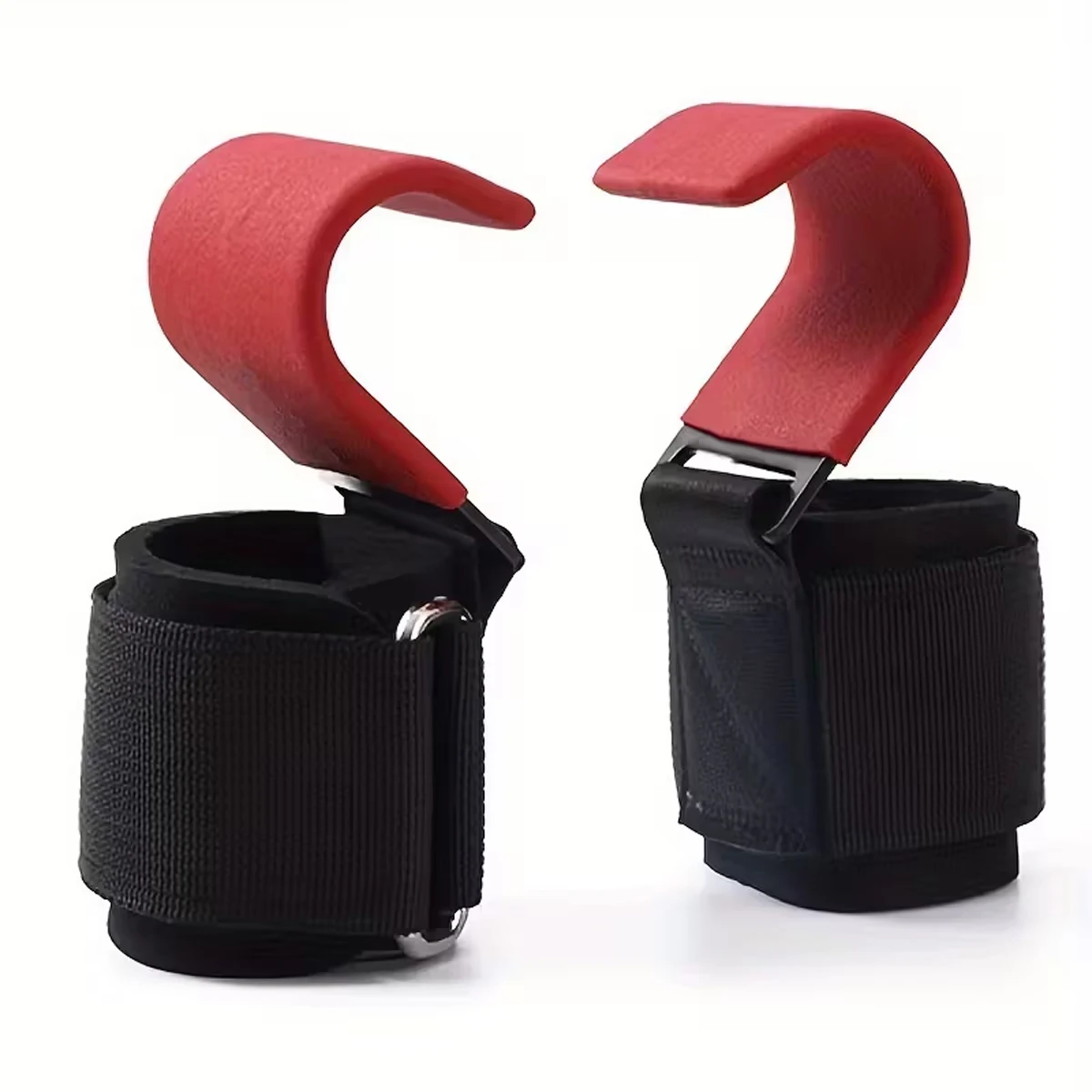 Gewichtheber-Hakengriffe mit Handgelenkbandagen, Handgelenkriemen für Fitness, Klimmzug- und Powerlifting-Handschuhe – Detail 6