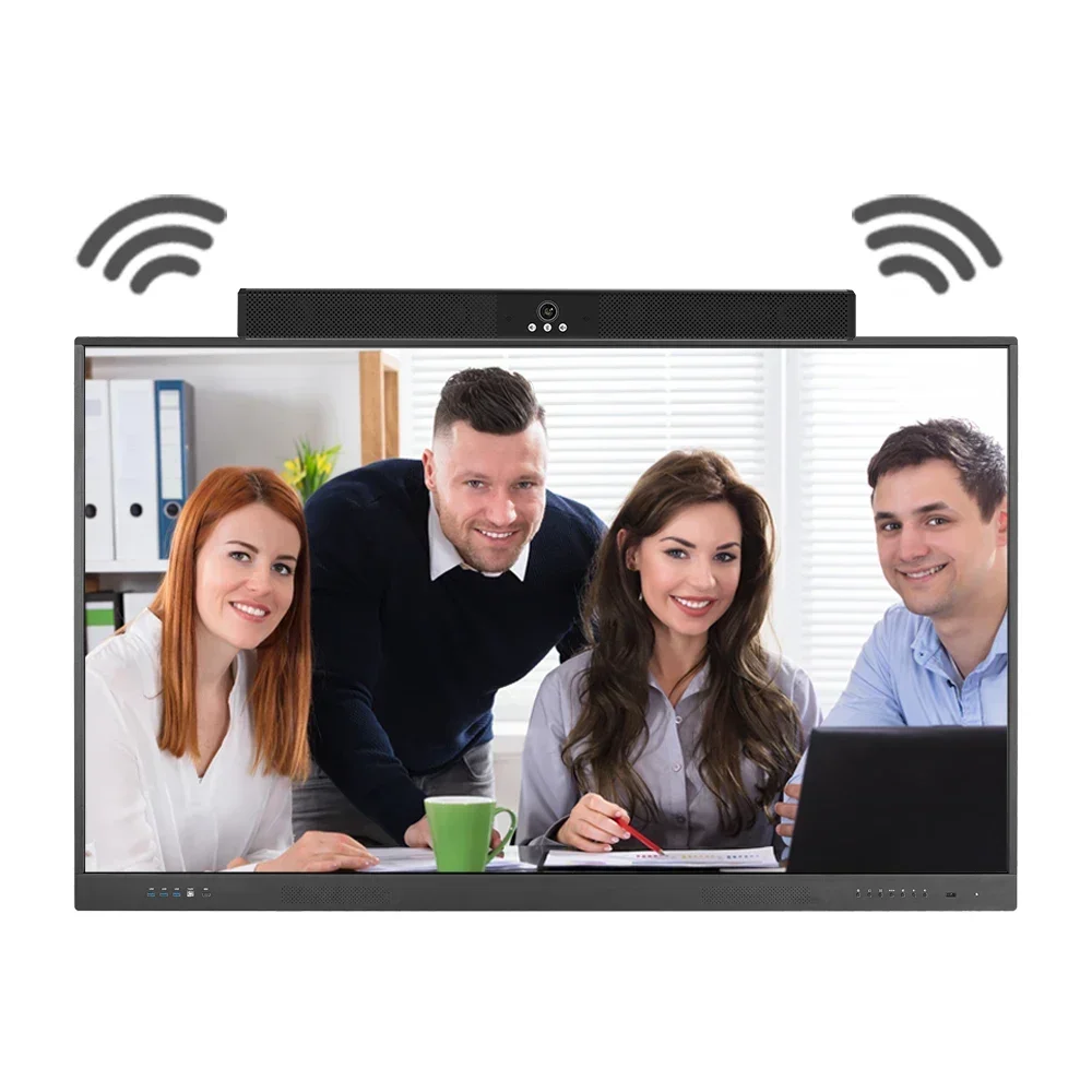 2025 شريط صوت Riotouch مع كاميرا 4K لاسلكية 5.0 مكبر صوت اجتماع كاميرا ويب مؤتمر فيديو الكل في واحد لعرضات المدارس