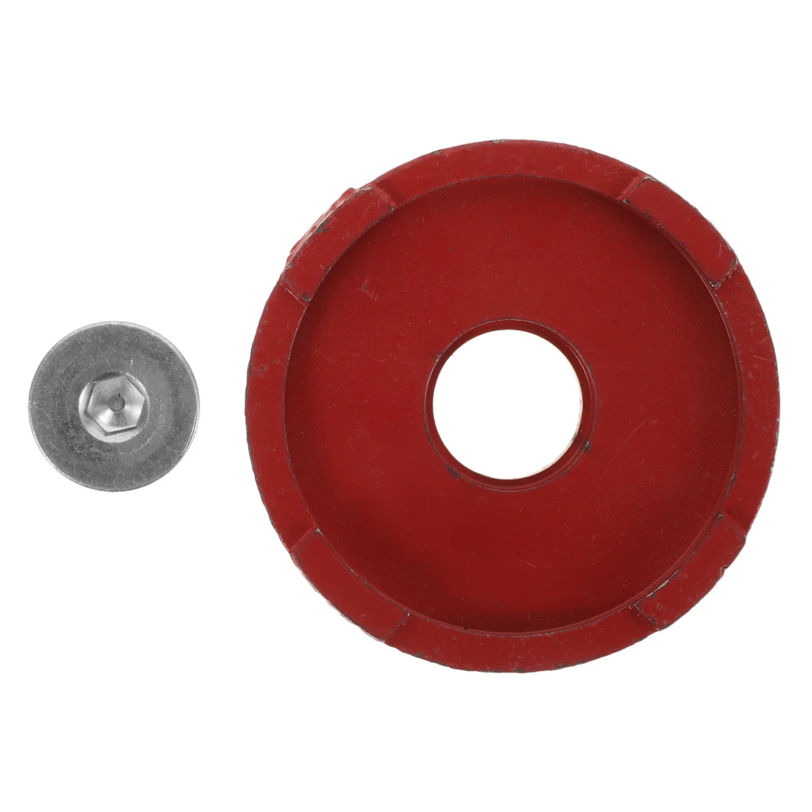 

Double Pump Jack Accessories Hydraulic Floor Pad Red Mat Stand Sturdy Steel Support Safe Lifting Practical Design Easy Transport