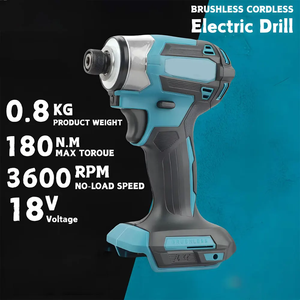 

DTD173 Brushless Electric Screwdriver Auto Repair Impact Screwdriver Batch 180N.m Electric Driver Tools For Makita 18V