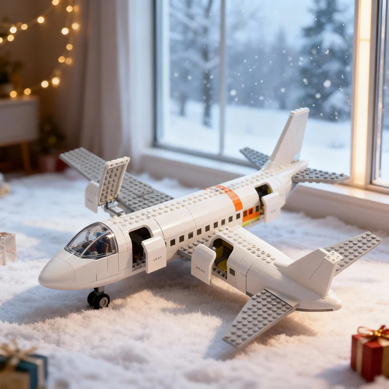 

216pcs MOC City Airport Boeing Emirates Livery Lime Model Building Blocks Architecture Toy Christmas Gifts Idea Education
