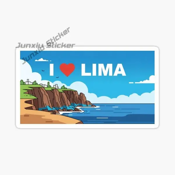 

LIMA PERU Car Sticker Landscape Travel Car Accessories Decoration Decal PVC Vinyl Self-adhesive