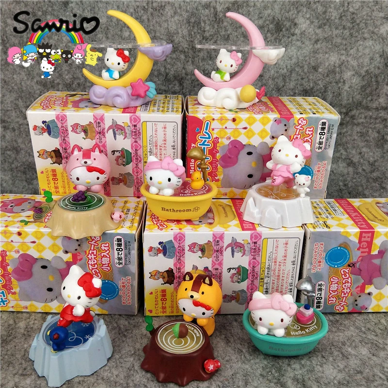 Sanrio Hello Kitty Blind Box Ornament Kawaii Doll Children's Toys Anime Peripheral Baby CatchMachine HomeDecoration BirthdayGift