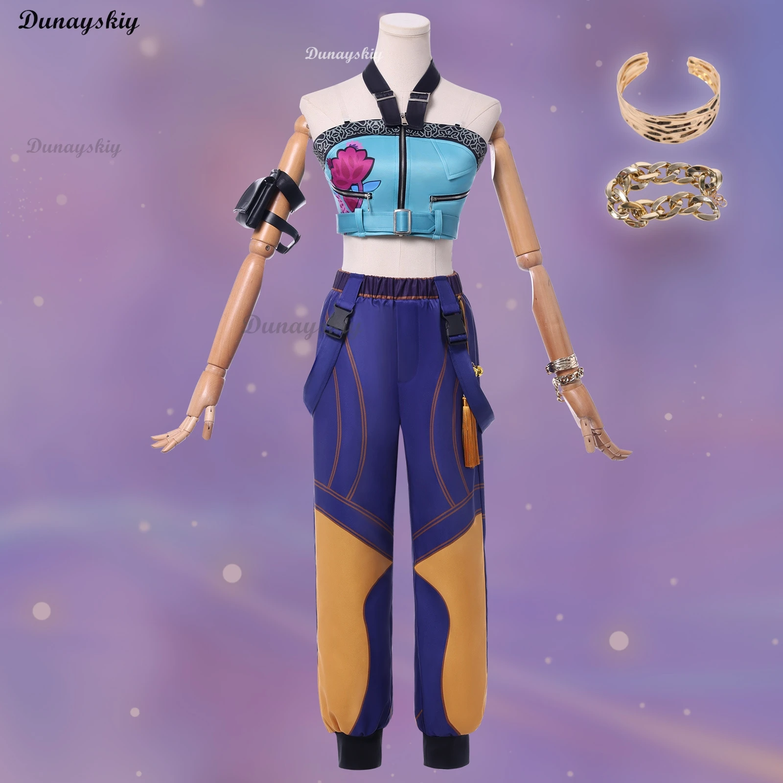 Mira Huntrix K-Pop Zoey Cosplay Costume Rumi Wig Demon Hunters Stage Clothes Halloween Girls Group Idol Roleplay Outfit Women