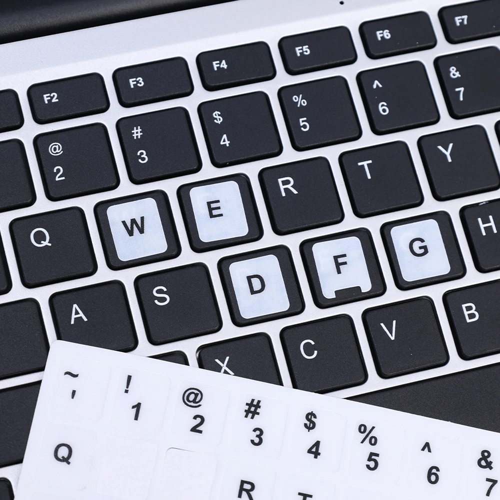 English Russian Luminous Keyboard Stickers Letter Alphabet Layout Sticker For Laptop Desktop PC Key Board Dustproof Film