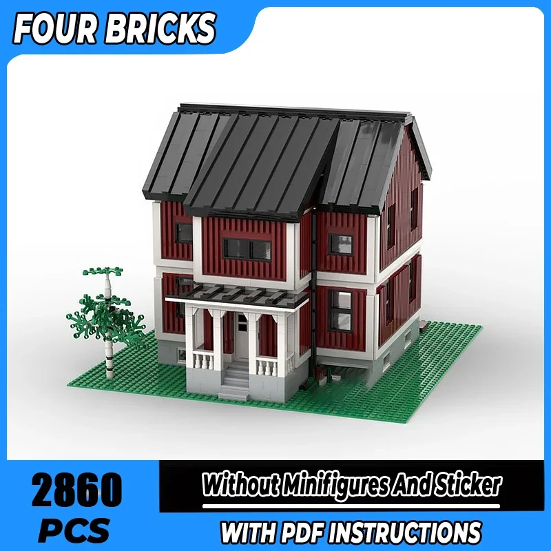 Moc Building Blocks Classic Swedish countryside house Technology Modular Bricks Model  Gifts Christmas Toys DIY Sets Assembly