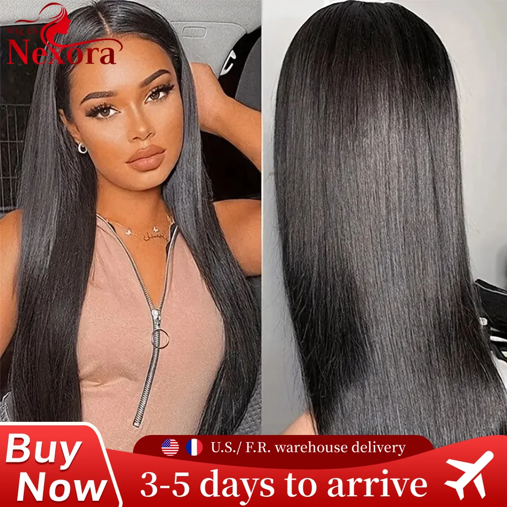 

13x6 Hd Кружевные фронтальные парики Прямые парики из натуральных волос Натуральные черные парики 200 Плотность Предварительно выщипанные 13x4 Прозрачные парики фронта шнурка