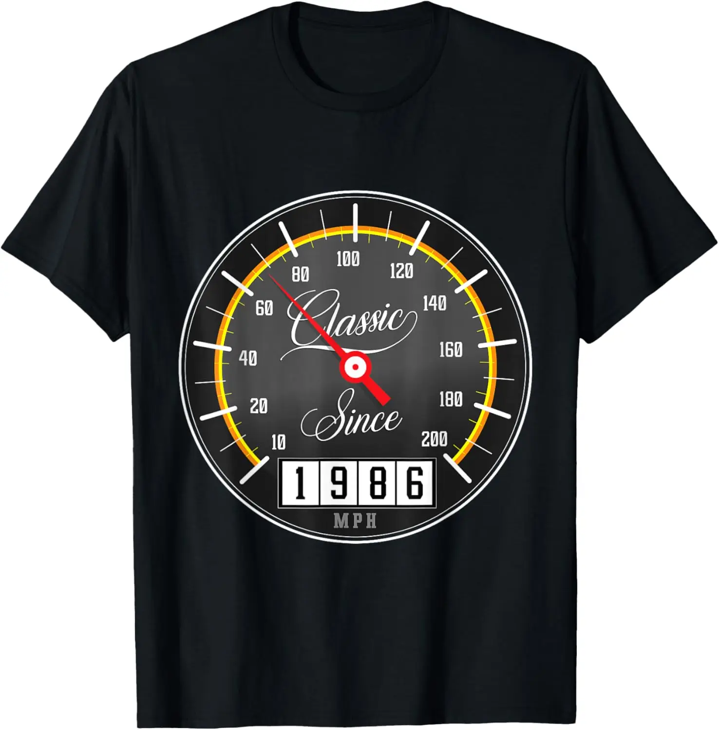 Born in 1986 Classic Vintage Car Speedometer Odometer T-Shirt