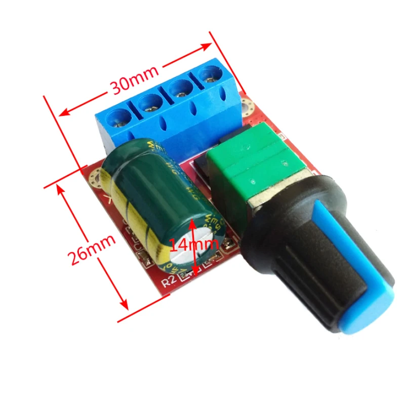 5A 90W PWM DC Motor Speed Controller Module 6V 12V 24V Stepless Speed Control Switch 4.5V-35V Adjustable Governor