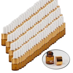 20/30/50/100pcs Mini Dropper Bottle 1ml 2ml 3ml 5ml Essential Oil Aromatherapy Bottles With Gold Cap Reagent Pipettes Bottles