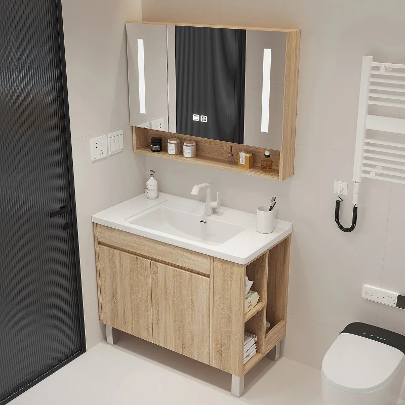 Factory Direct Supply Vanity Bathroom Set with Sink and Mirror Bathroom Cabinet Set