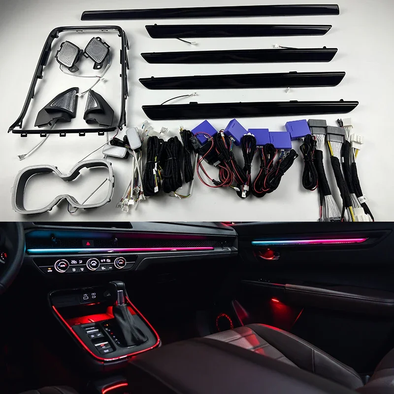 

Fit For Honda CRV 2023 Car Ambient Light Central Control Instrument Four Door Decorative Panel Saddle Cup Lamp Accessories