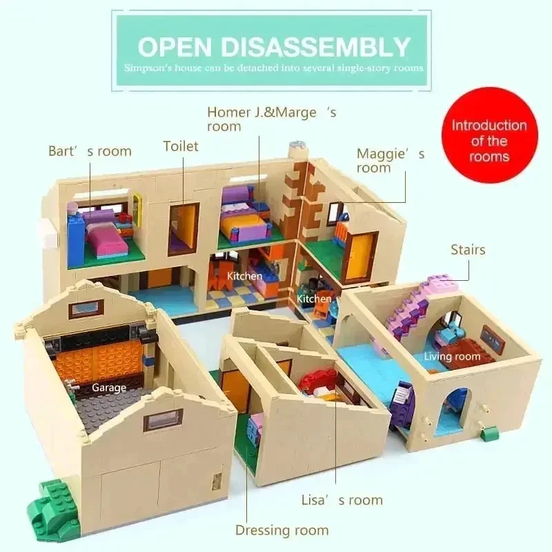 Kreative Street View Serie 2527 Stück Familie Big House 71006 Modell Bausteine Montagespielzeug Weihnachten Geburtstagsgeschenke