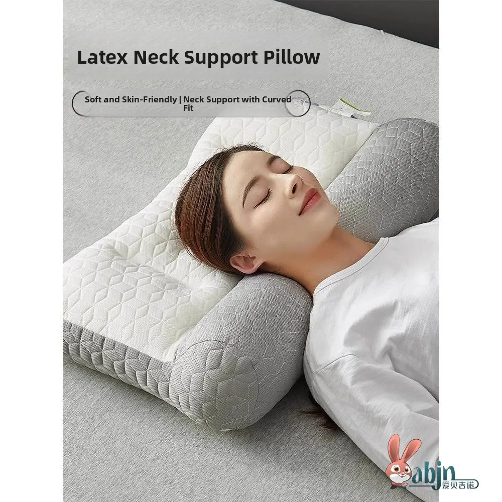 

Sp Aid Latex Pillow Curvature Ne Support Memory Foam Pillow for Students Adults Home Use Pair Anti-Sagging Deee