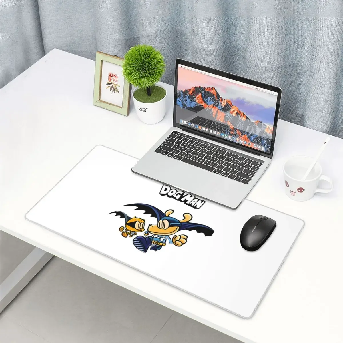 Large Mouse Pad Dog Man And Petey Cat Anime Cartoon Gamer PC Laptop Mats KeyboardComputer Gaming Office Accessories Desk Mat
