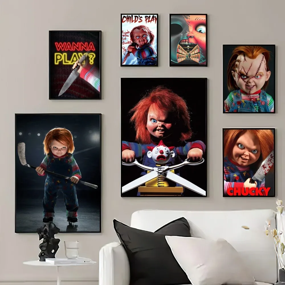 Horror C-Chucky Girl Poster Prints Wall Pictures Living Room Home Decoration