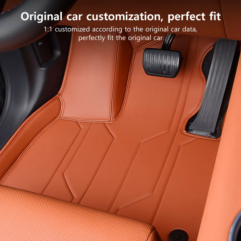 VASTZ PU Yacht Leather Material Floor Mats for BYD Leopard 8 Denza B8 Trunk Liner All-Weather Double Layer Protective Carpets