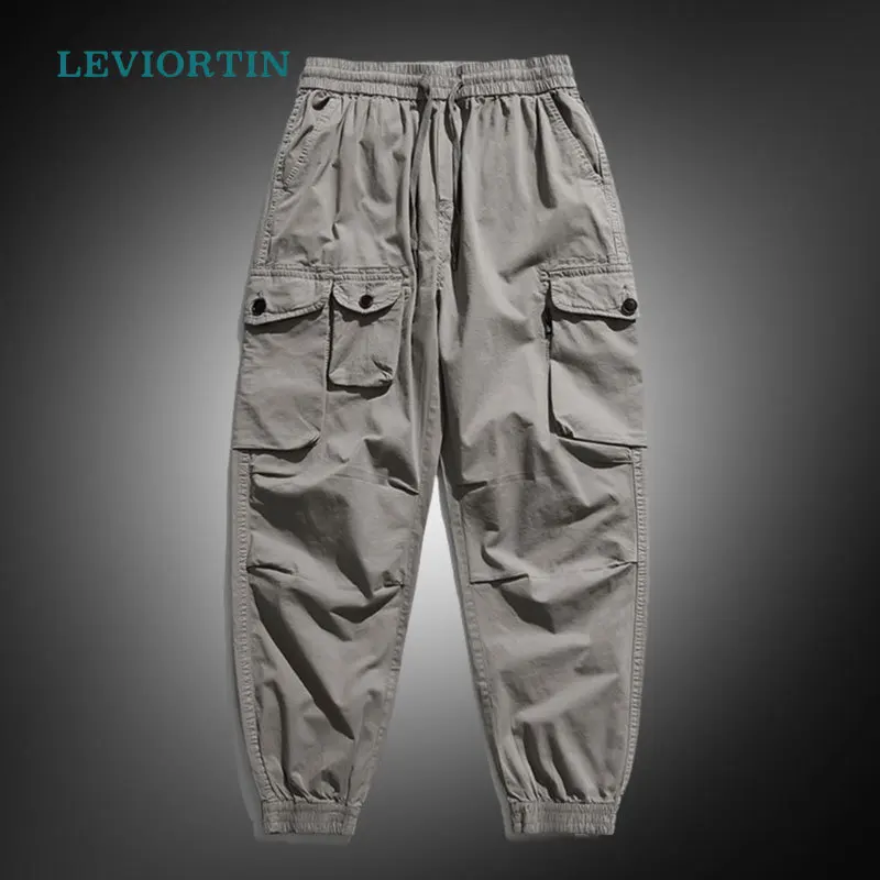 

Men's Cargo Pants with Multi-Pocket Casual Outdoor Leggings Jogger Pants Cotton Loose Personality Sport Tapered Track Sweatpants