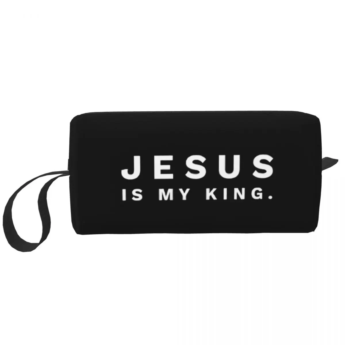 Jesus Is My King Toiletry Bag Women My King Faith Christian God Cosmetic Makeup Organizer Ladies Beauty Storage Dopp Kit Box