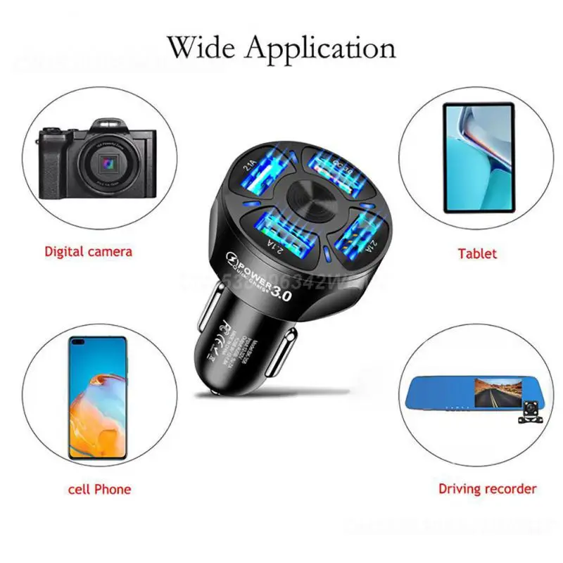 Car Charger Portable Quick Charge For 12 Max Car Phone Charger Car Accessories Car Cigarette Lighter 3a Qc3.0