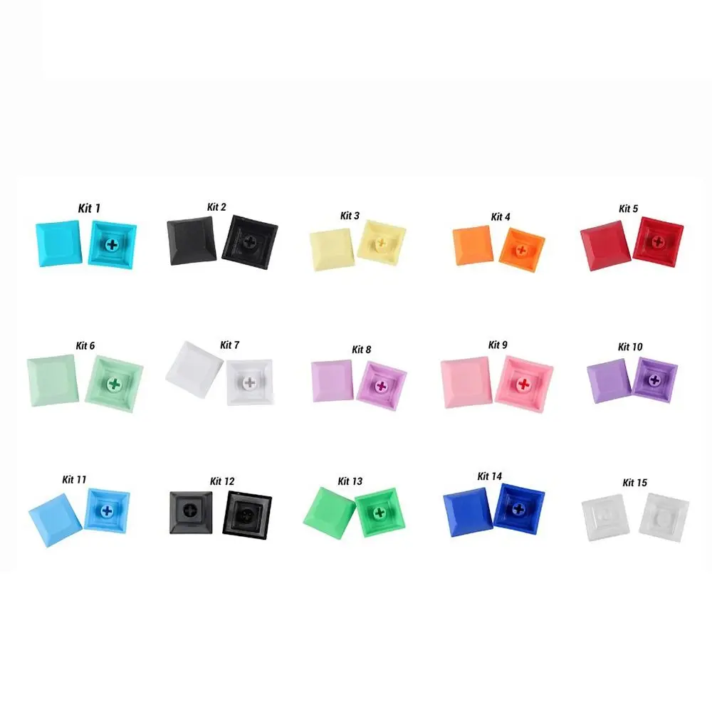 DIY DSA Keycap для переключателей MX без гравировки PBT DSA 1U Высота колпачка для клавиш Прочный многоцветный