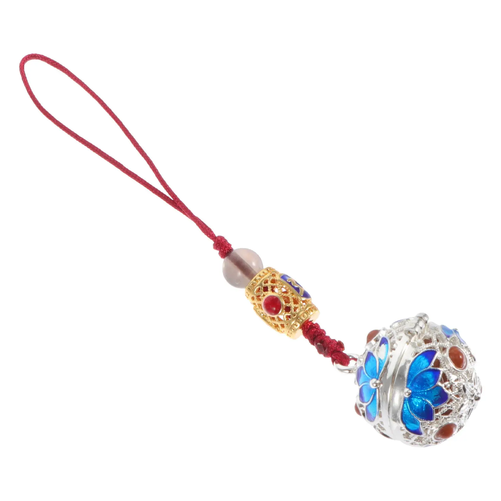 Sachet Balls Pendant Keychain Hanging Ornament for Phone Keys DIY Chinese Style Hollow Design Smooth Surface Anti-Lost Charm