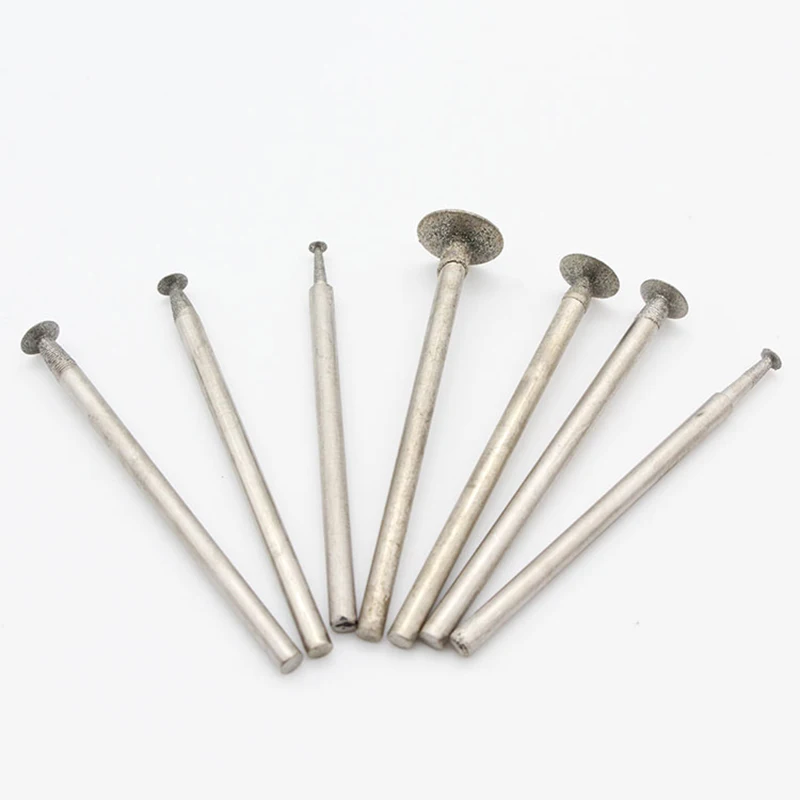 50/10/5Pc 0.5~16mm K-Needle T-shaped Electroplate Diamond Head Burr Grinding Engraving Bit for Dremel Rotary Tool 2.35/3mm Shank