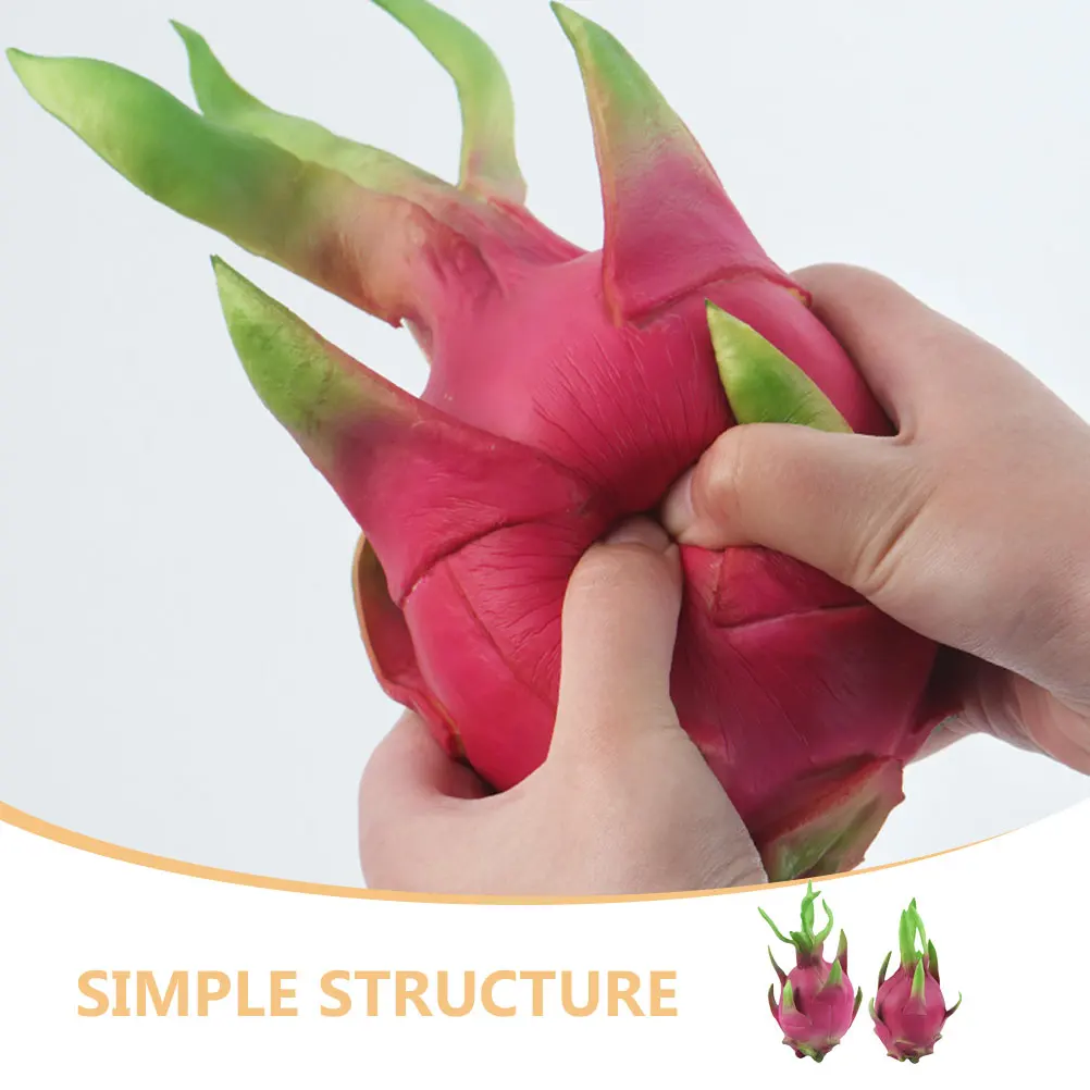 

2 Pcs Simulation Pitaya Fruit Model Props Artificial Decor Decorative Fruits Realistic Lifelike FruitPitaya Photography