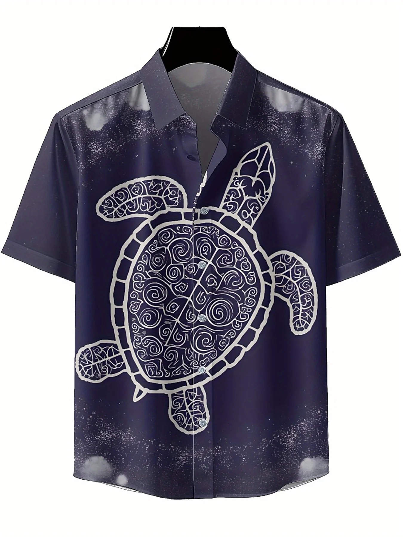 Men's Plus Size Hawaiian Shirts Turtle Tattoo Pattern, Unisex Aloha Shirts,New in Summer Tops Tee,streetwear