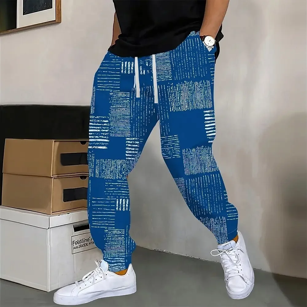 Men Bandana Paisley 3D Print Jogger Pants Drawstring With Pockets Elastic Cuff Sweatpants Hip Hop Streetwear Casual Trousers