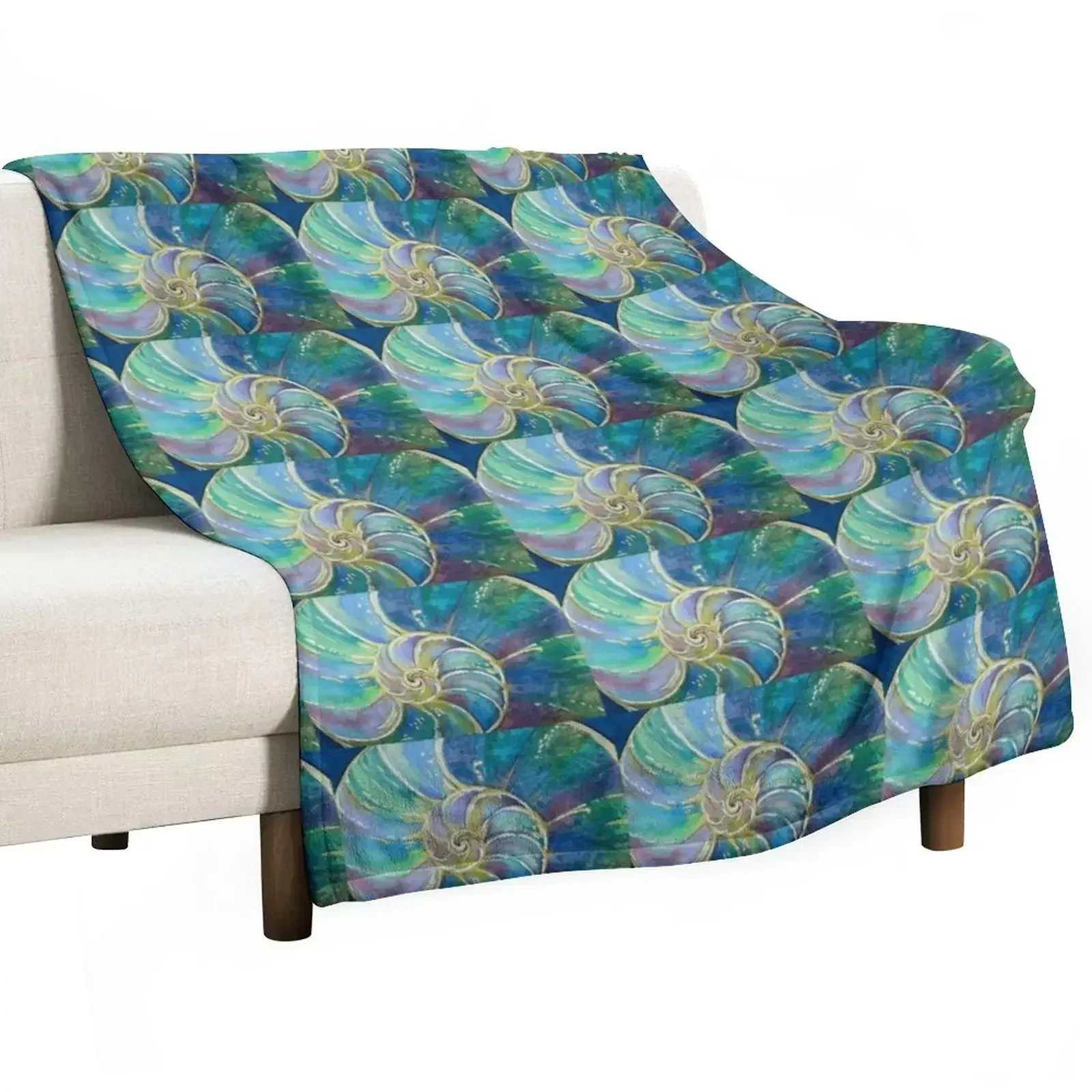 

Conch Shell by Judy Richardson 2019 Throw Blanket Sofa Summer Blankets