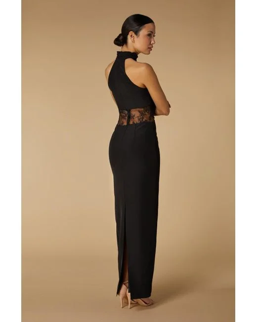 Personalizado de alta qualidade na altura do tornozelo halter preto apliques sem mangas a linha robe de soirée bleu vestidos de pies 이브...........