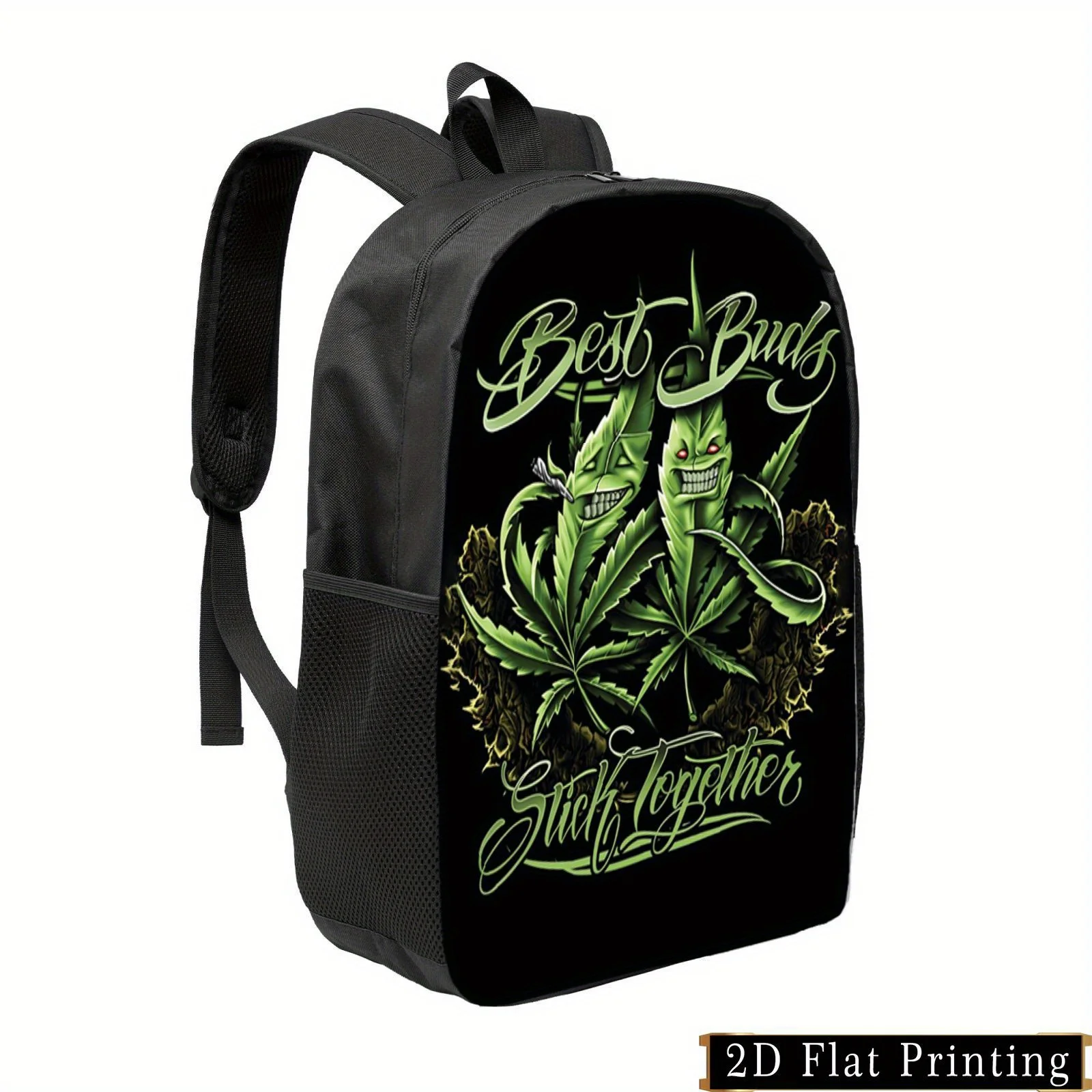 

Best friend Leaf backpack - Large capacity school bag with adjustable shoulder straps and side pockets, foldable design