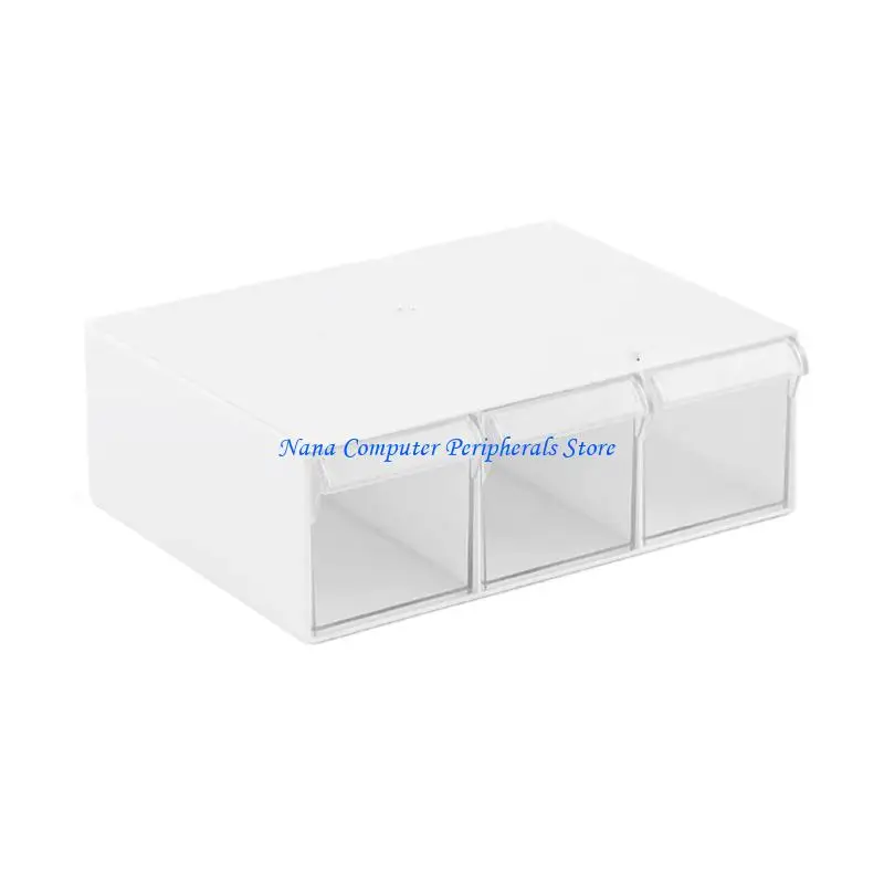 F68C Desktop Drawer Storage Box Building Block Organization Transparent Toy Sundries Organization Home Cosmetics Box