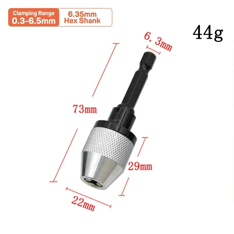 0.3-6.5mm Quick Change Hexagonal Handle Three Jaw Self Centering Twist Drill Chuck 0.3-3.6mm Electric Grinding Tool Set